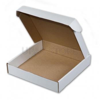 Коробка картонная белая 20*20*4 см