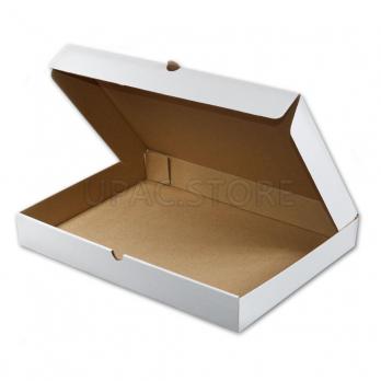 Коробка картонная белая 38*28*5 см