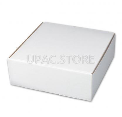 Коробка картонная белая 21*21*7,5 см